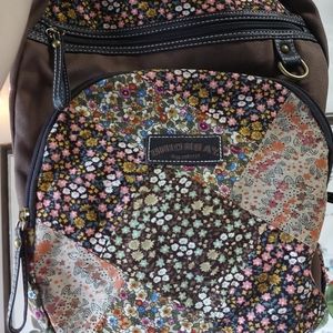Union Bay backpack EUC brown & floral